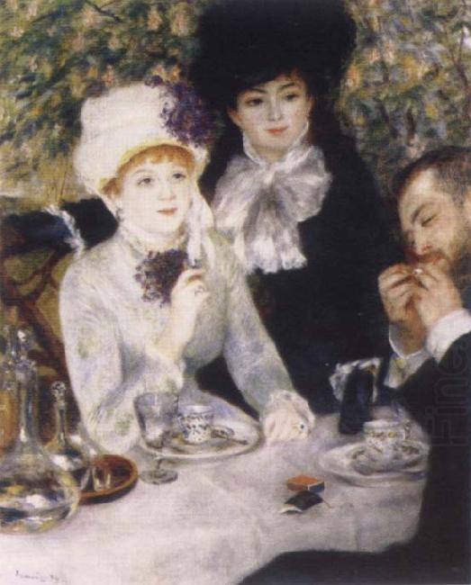 Pierre-Auguste Renoir At the end of the Fruhstucks china oil painting image